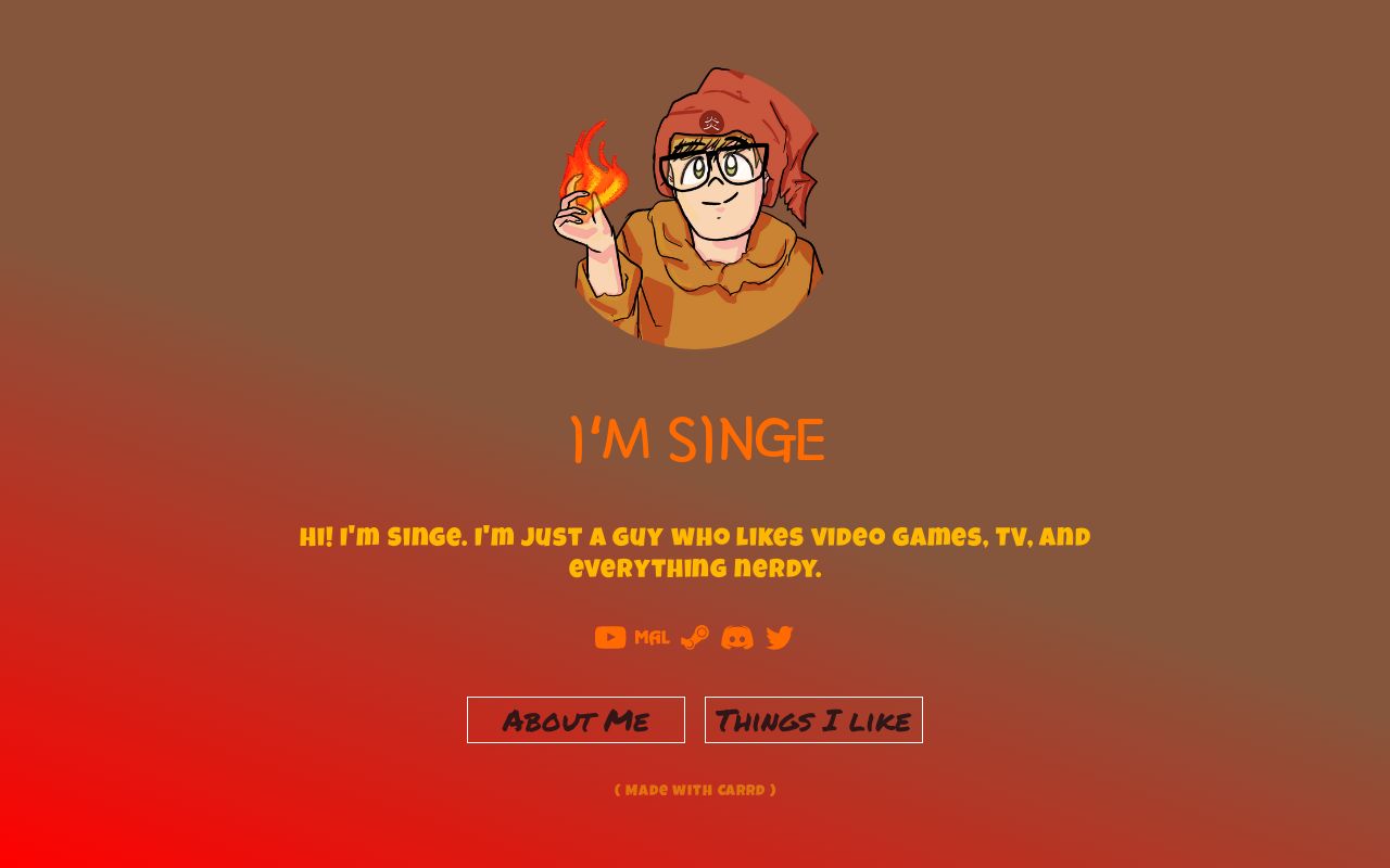 Carrd profile picture for @singe